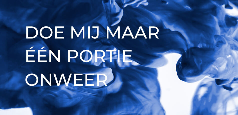 Eén portie onweer graag